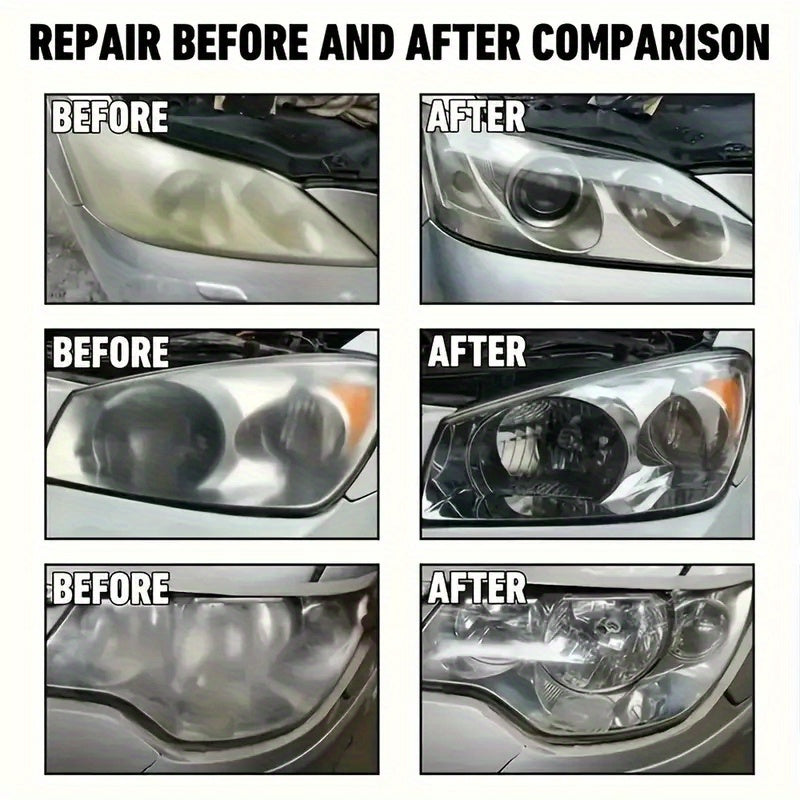 Car Headlight Restoration Paste for Brightness, Scratch Removal, Yellowing