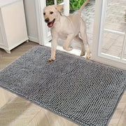 Microfiber Dog Door Mat Absorbs Moisture Dirt Non-Slip Washable Entryway Rug for Indoor Floors