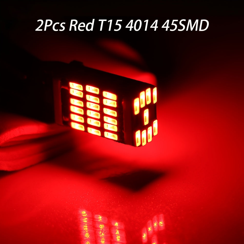 2Pcs T15 W16W 921 912 Car LED Turn Signal Bulb White 12V Backup Parking