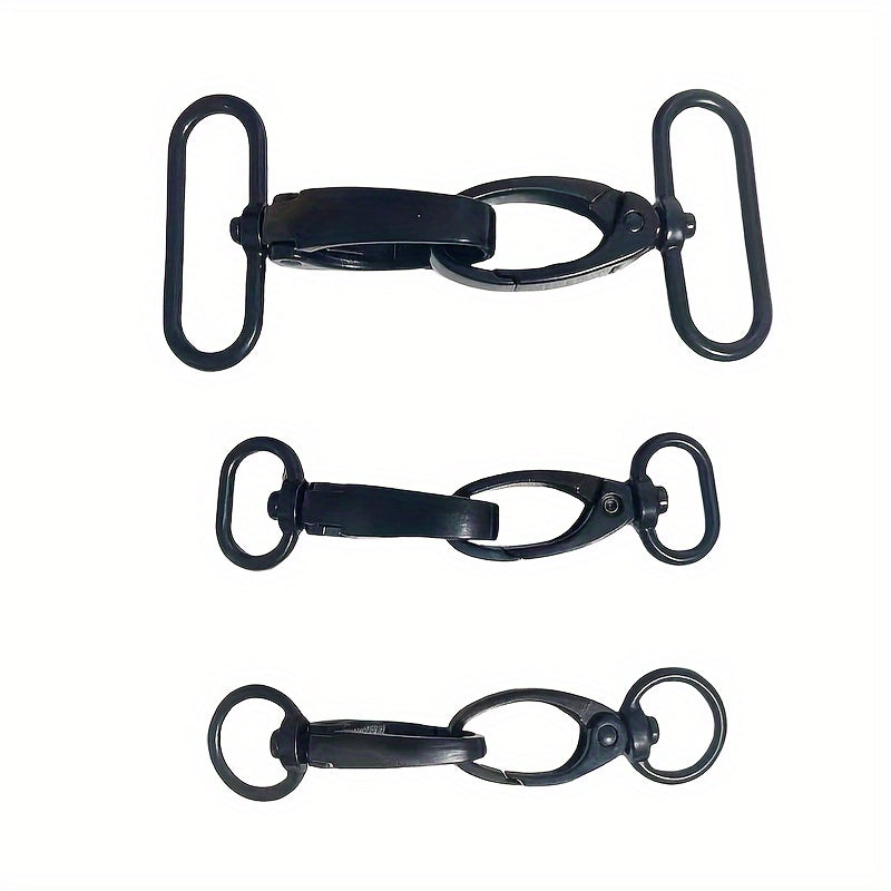 Black Olive Clasp Buckles 10-Pack Zinc Alloy Durable Rotating Handbag Strap Accessories