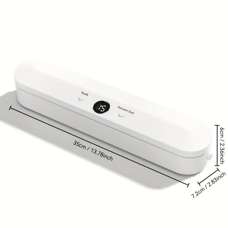 Ovqatni saqlash uchun uy sharoitida vakuum yopishtiruvchi, mini USB zaryadlash, avtomatik paketlash, tashqarida foydalanish uchun mos, avtomatik havo yopish tizimi, quruq va nam oziq-ovqat uchun, kompakt oq va binafsha
