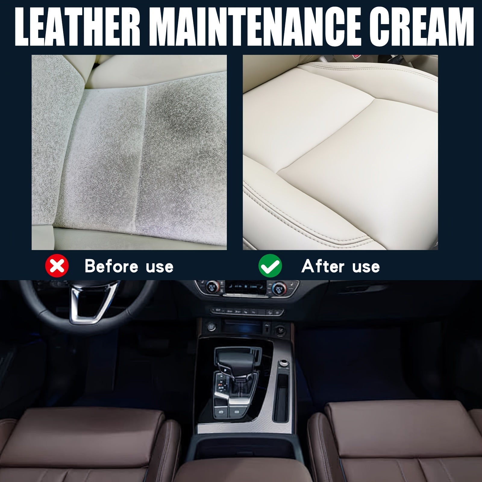 Крем для ухода за кожаными автомобильными сиденьями, диванами, полироль, очиститель от пятен, ремонт