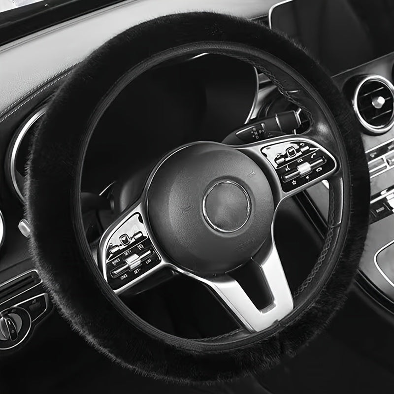 Uniseks qishki plush rul boshqarish qopqog'i 38cm antislip to'liq o'rash