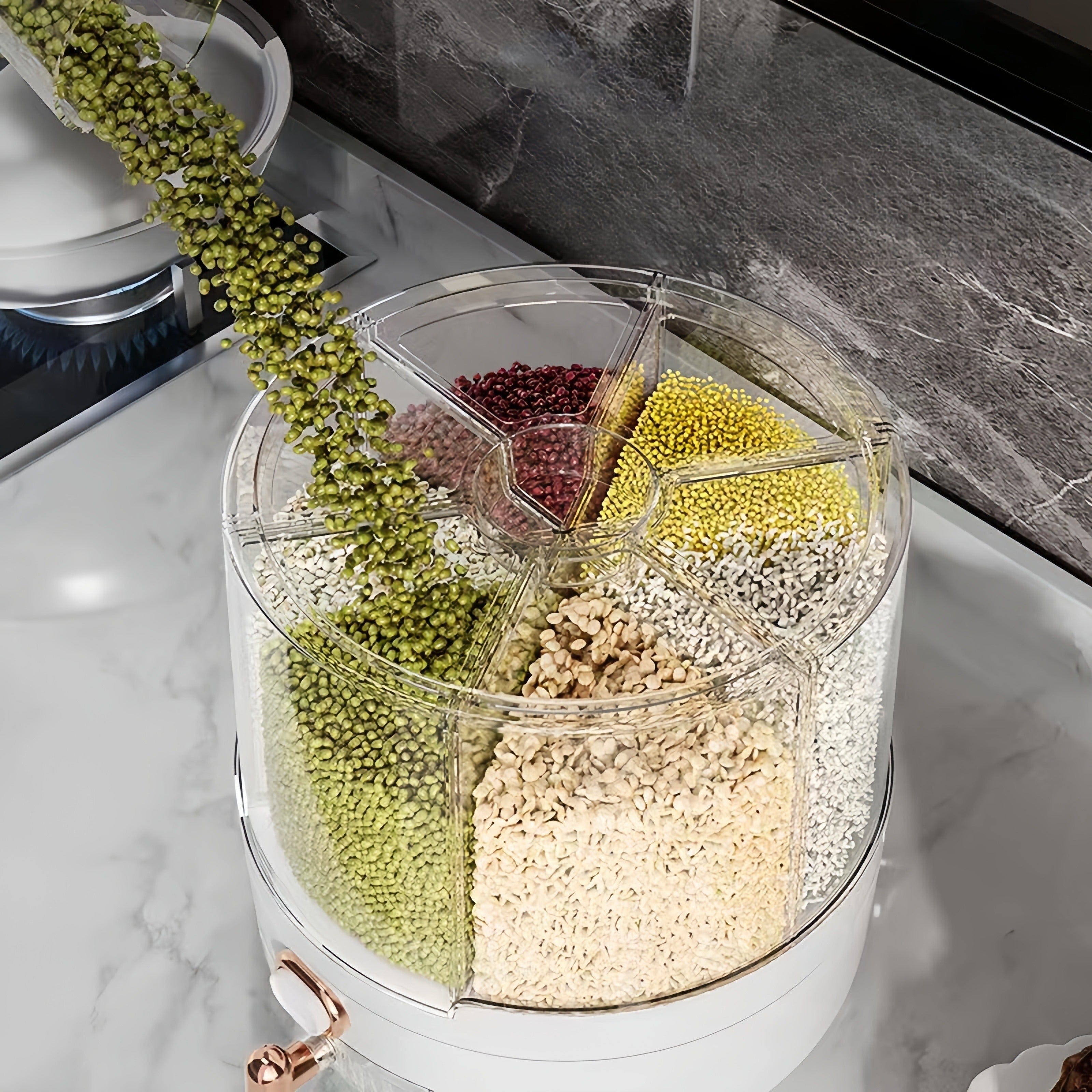 Large Capacity Plastic Grain Storage Container Moisture-Proof Insect-Proof Reusable