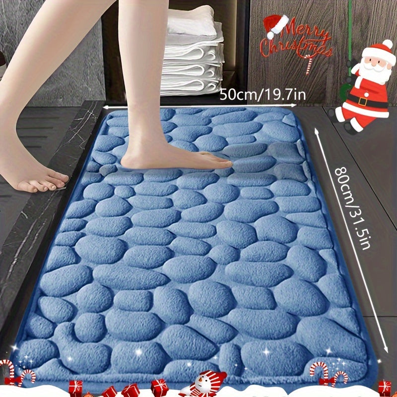 "Xotira Ko'pikli Hammom Gilami To'plami, Yuqori Singdiruvchan, 25D Ko'pik Qattiqligi, Yumshoq Sirpanmaydigan Hammom Gilami Ichki Foyda Uchun, Mashinada Yuvish Mumkin, Kirish Joyi, Xona va Bayram Rojdestvo Bezaklari Uchun Mukammal - Polyesterdan Yasalgan"
