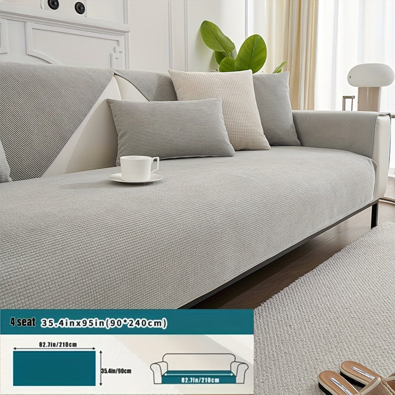 Water-Resistant Non-Slip Velvet Sofa Cover for Armchairs, Loveseats, and Sectionals