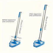 Mini Chenille uchburchak mop devorlarni, shiftlarni, avtomobil plitalarini va pol matolarini tozalash uchun - 3 dan 4 dona gacha to'plam