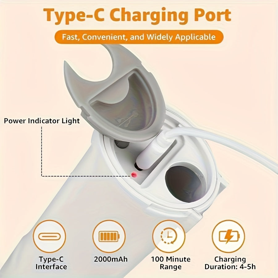 O'zgartiriladigan cho'tkali va sozlanadigan tutqichli hammom tozalash uchun simsiz elektr aylanuvchi tozalagich