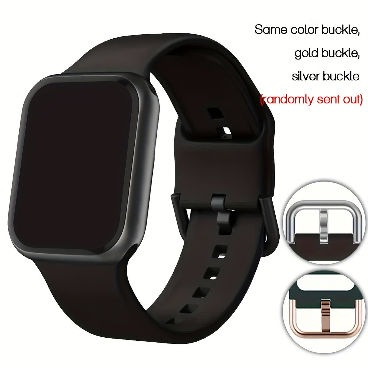 Sport Silicone Watch Band for Apple Watch Series 1-10 Compatible with 38mm to 49mm Men Women