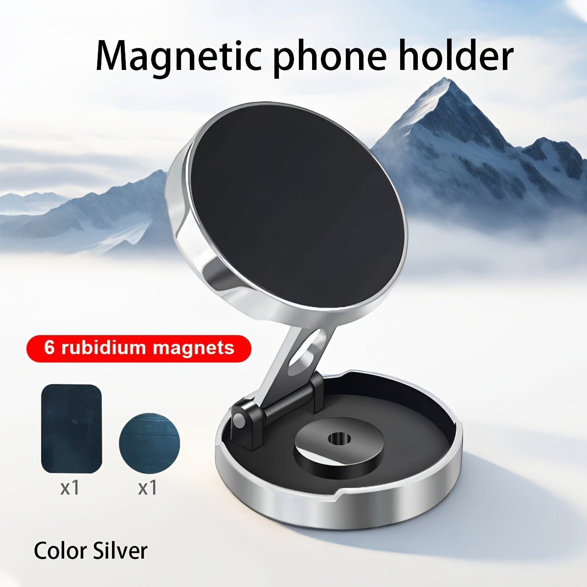 Soporte magnético universal plegable para coche, rotatorio y compacto