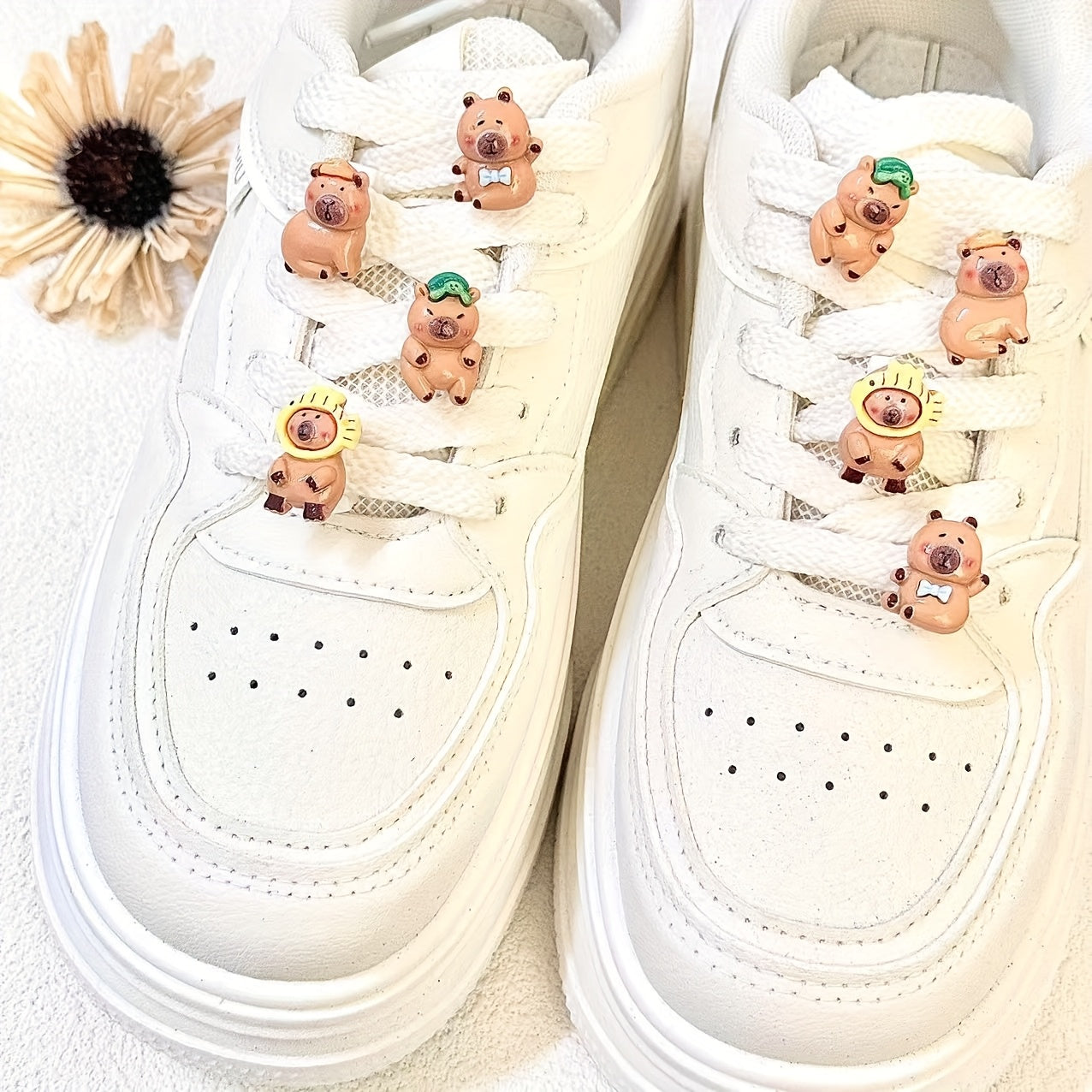 8PCS Cartoon Capybara Shoe Buckles Decorations for Sports Shoes Accessories