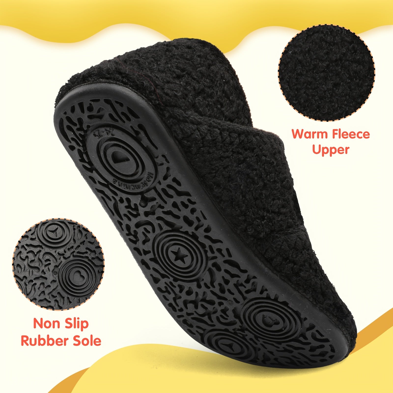 Kids Indoor Slippers Cartoon House Shoes Non-Slip Warm Cozy for Boys and Girls