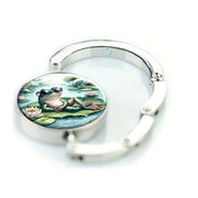 Foldable Handbag Storage Table Hook for Travel and Decor, Frog Purse Hanger