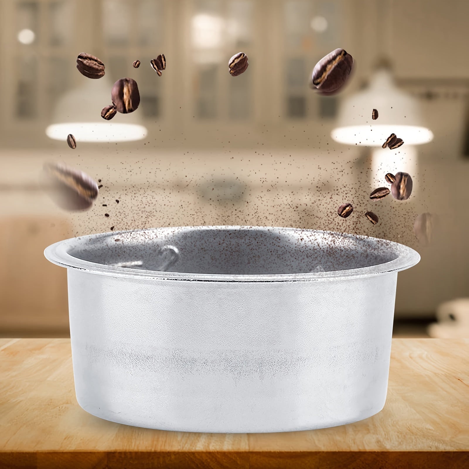 Qayta ishlatiladigan zanglamaydigan po'latdan yasalgan qahva filtri 2-chiqimli poroz savat espresso mashinalari uchun