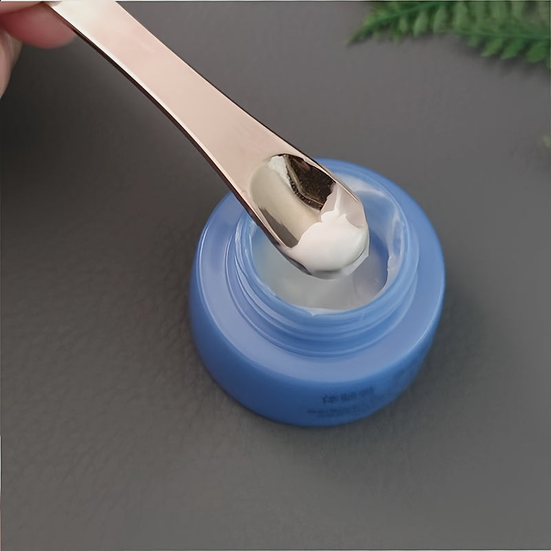 Sink qotishmasi ko'z kremi qoshiq va yuz niqobi qo'llash uchun massaj tayoqchasi - batareya talab qilinmaydi, ideal 14-fevral sovg'asi, silliq tugatish, sink qotishmasi materiali, yuz massajeri.