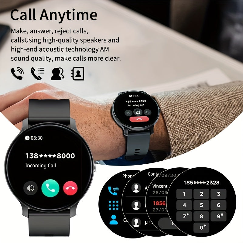 Smart Watch 1.46 Inch HD TFT Display Compatible with Android iOS Sports Tracker Call Notifications Music Control Sedentary Reminder