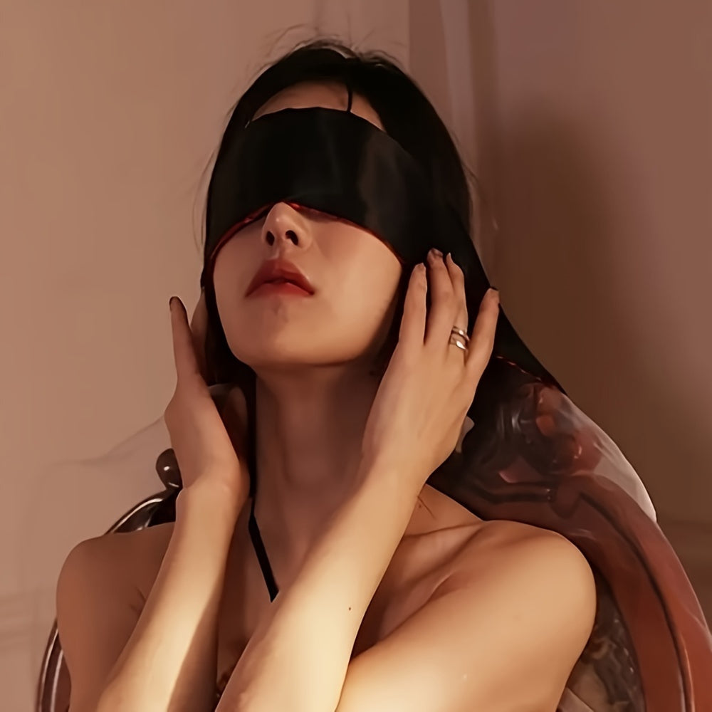 Adult Satin Sleep Mask Soft Tie Eye Cover for Blindfolds