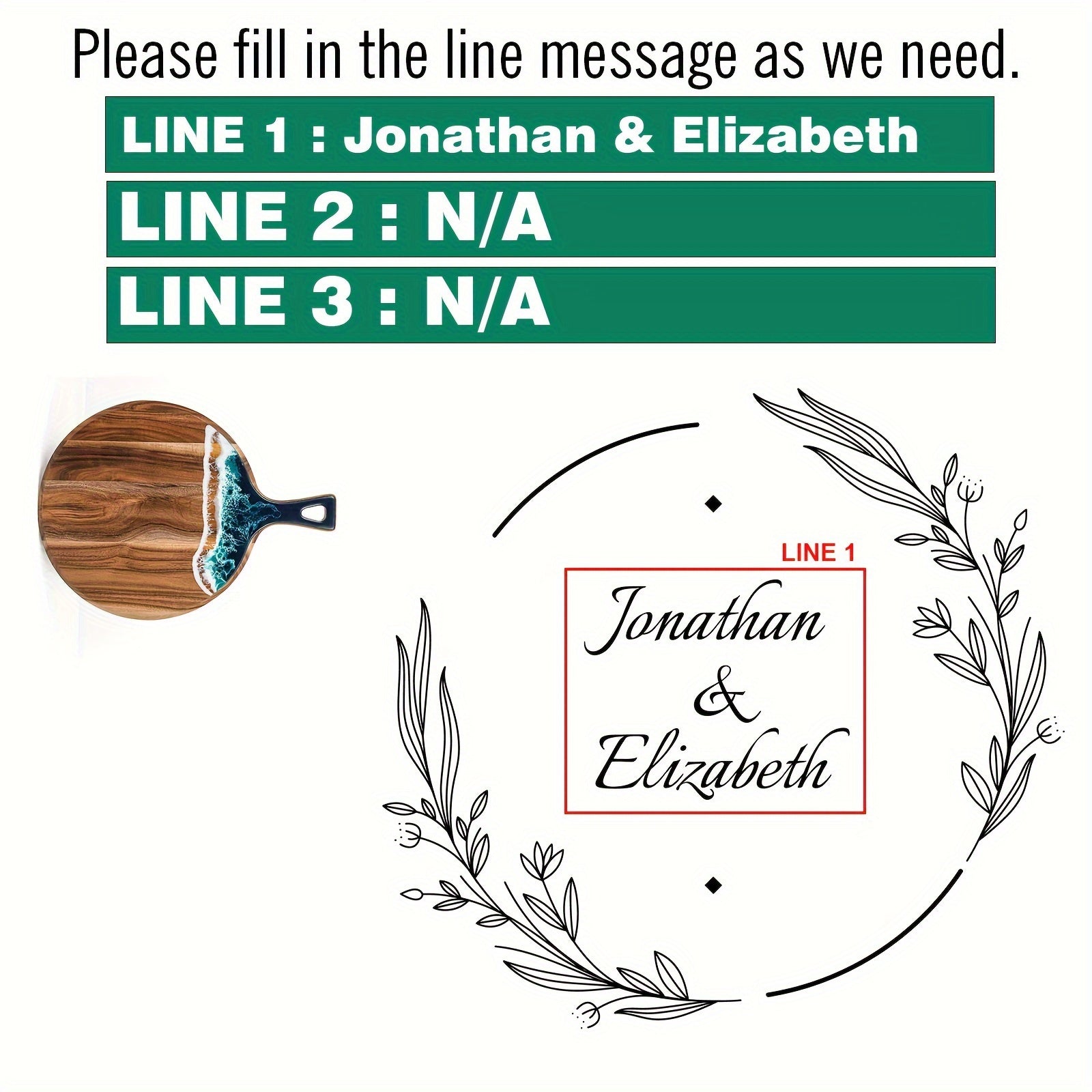 Round Custom Cheese Board with Handle, Personalized Charcuterie Board for Gifts