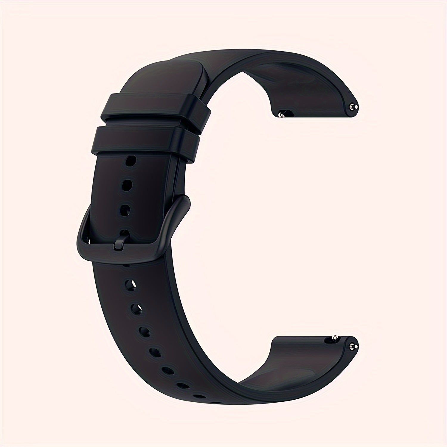Silicone Smartwatch Band 20mm 22mm Adjustable Butterfly Clasp Compatible with Various Brands
