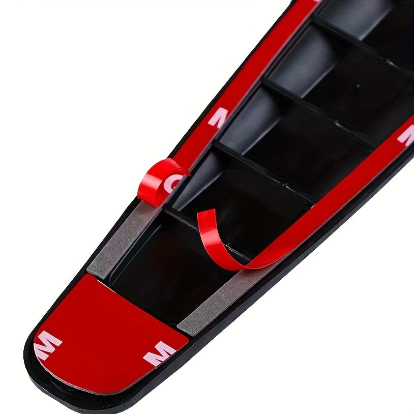 2pcs Carbon Fiber Style Rubber Door Edge Guards Bumper Lip Protector Stickers