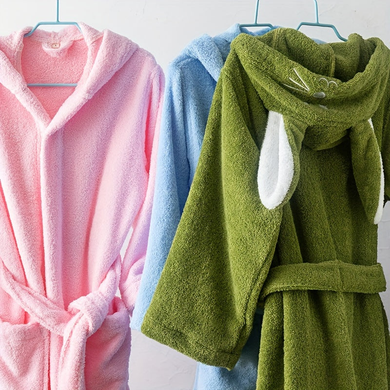 Bolalar uchun paxta choʻmilish kiyimi, quyon yuzli dizayn, tez quriydi, bolalar uchun