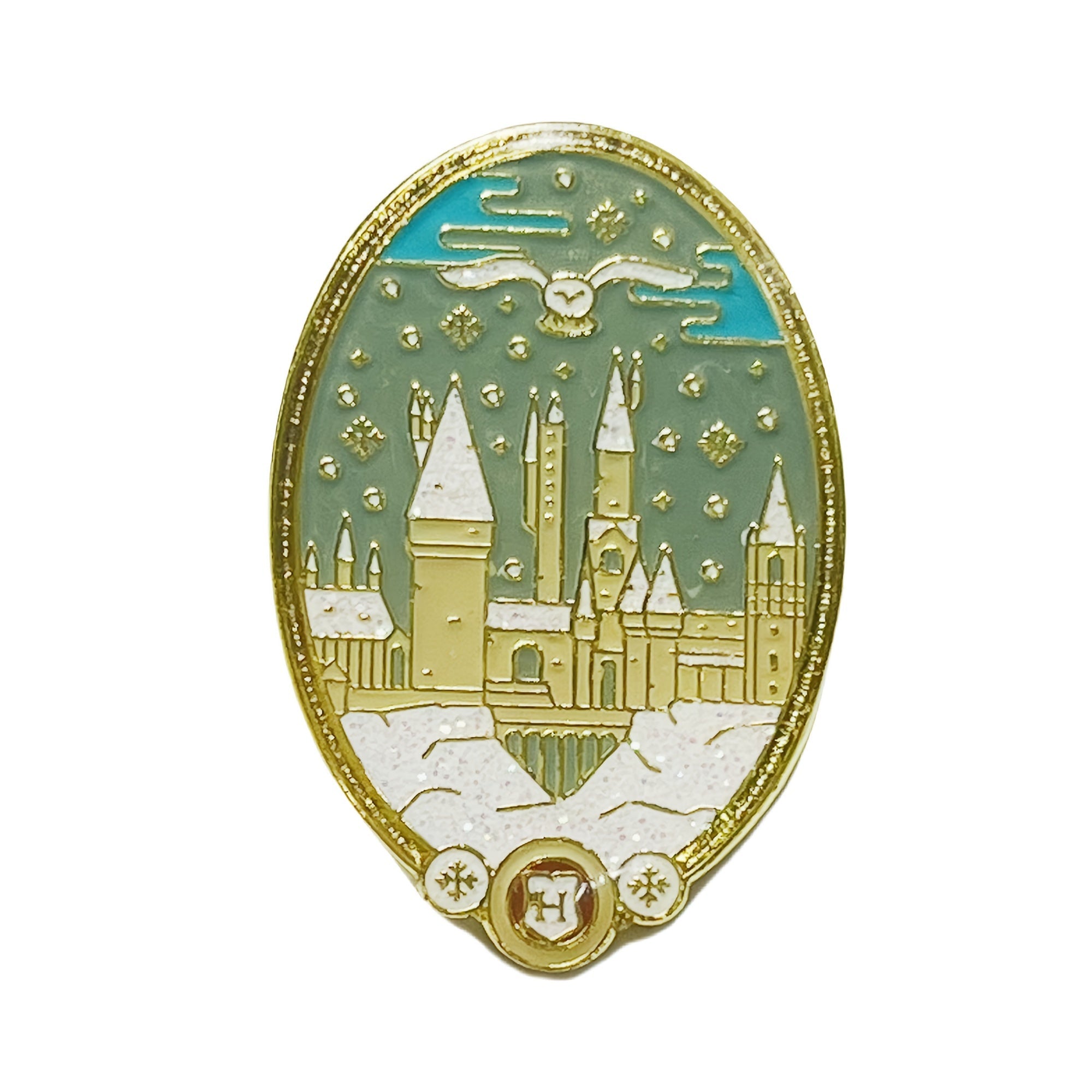Vintage-Inspired Alloy Enchanting Magic Castle Brooch for Clothing Hats Bags