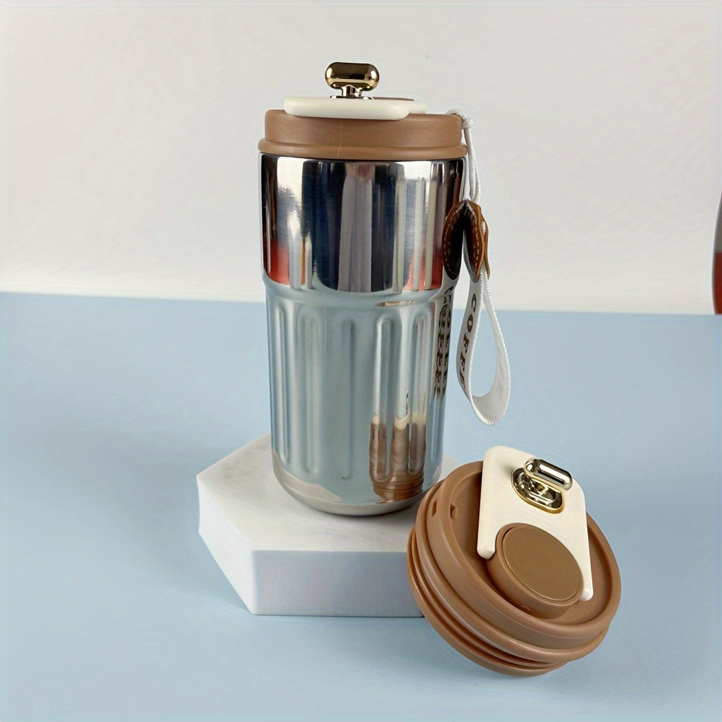 Double-Layer Stainless Steel Vacuum Coffee Mug Portable for Car Travel