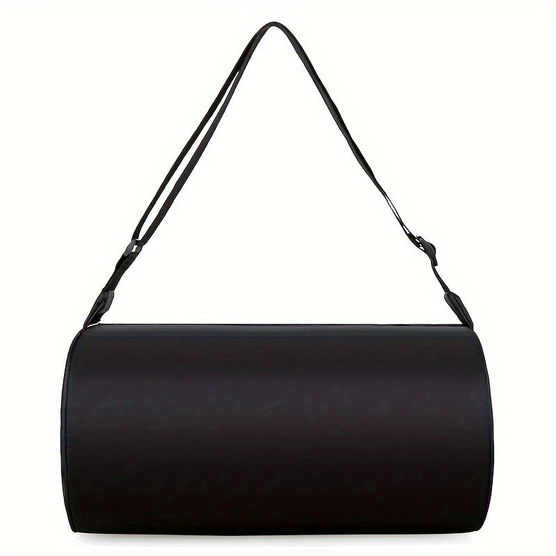 Men's Nylon Travel Duffel Bag with Letter Print Black Gray Crossbody Gym Weekend