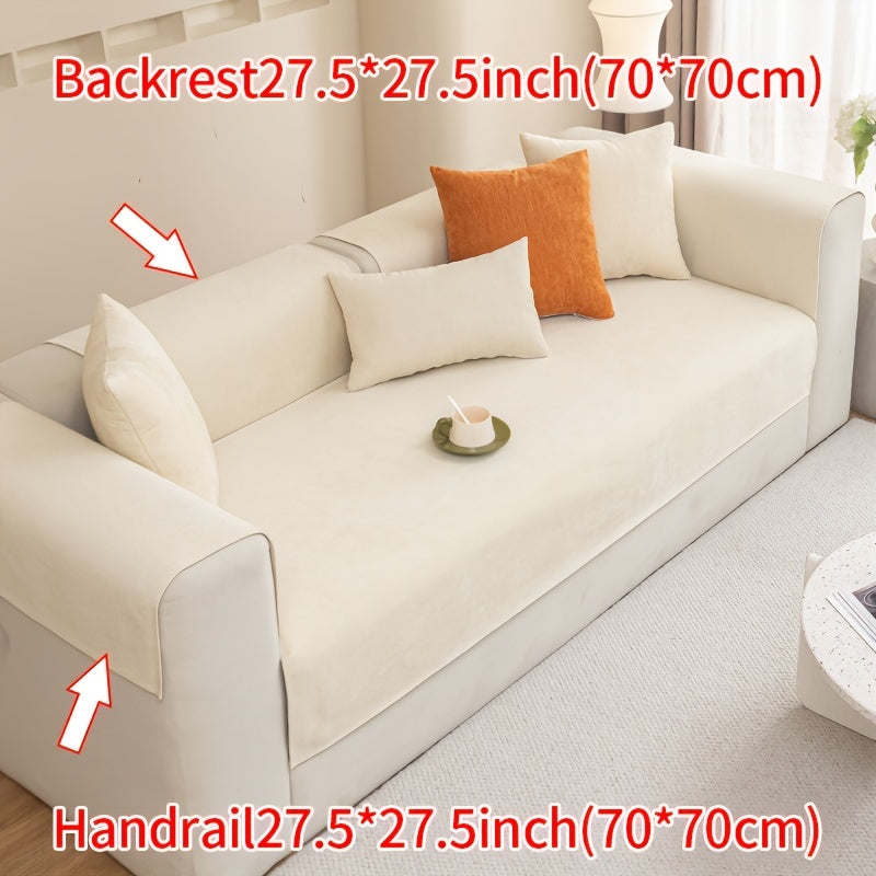 Chenille Sofa Cover for Armchairs and 4-Seater Sofas Pet-Friendly Non-Slip Machine Washable