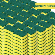 Tozalash uchun shimgichli to'plam 60, 80 yoki 160 dona, ikki tomonlama qattiqlashtiruvchi pad, oshxona uchun