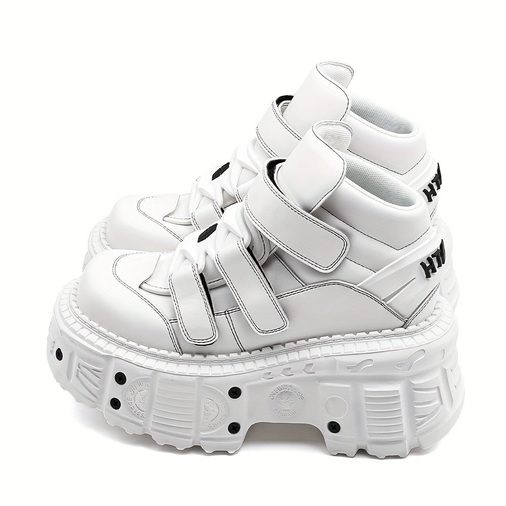 Women's Gothic Ankle Boots with Thick Platform High Heel EVA Outsole