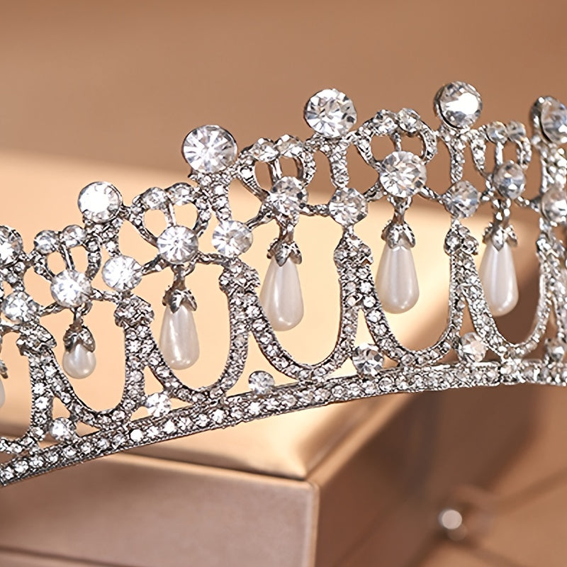 Elegant Silver Tiara Crown for Weddings and Parties Bridal Hair Accessories