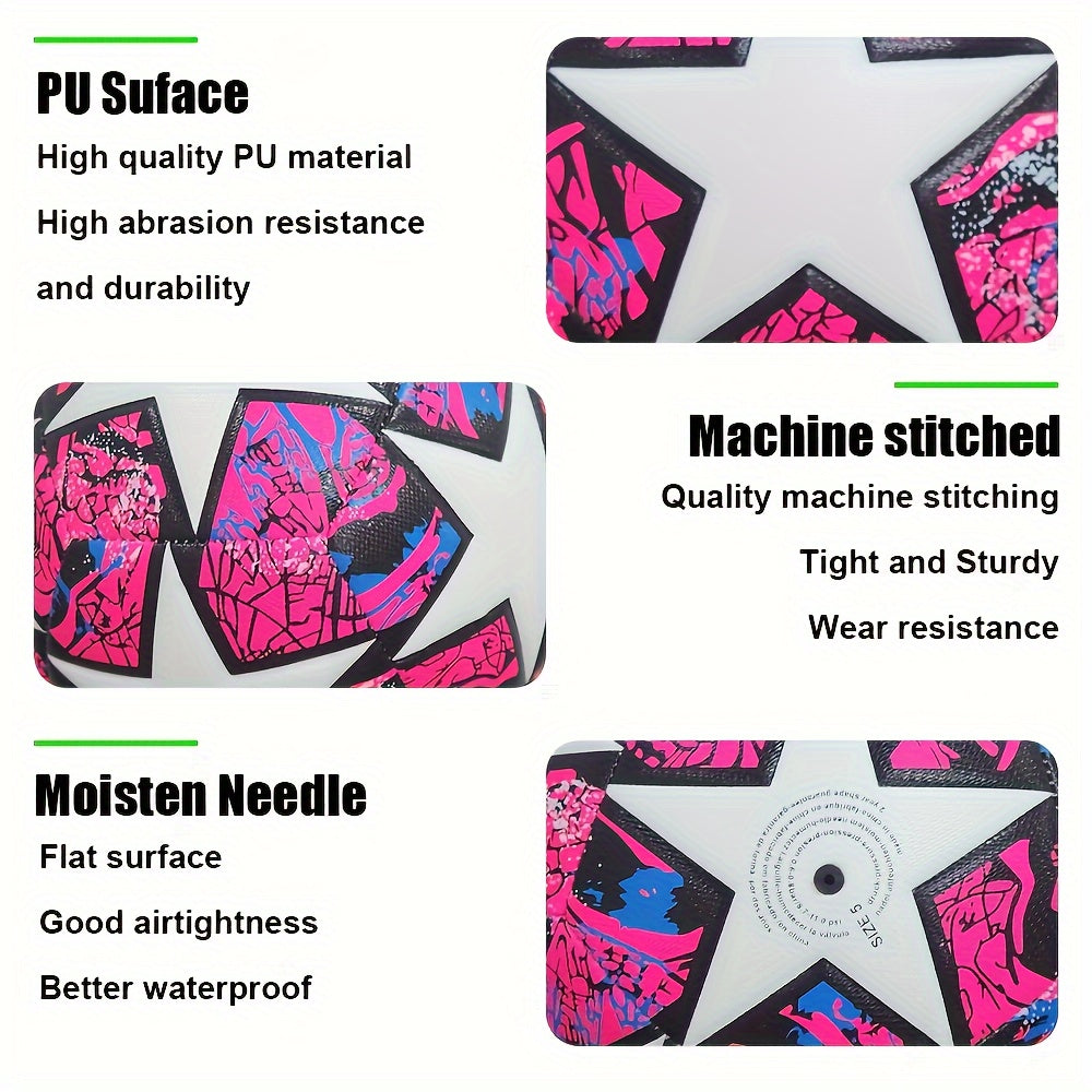 Size 5 Soccer Ball with Pump for Outdoor Sports Training and Games