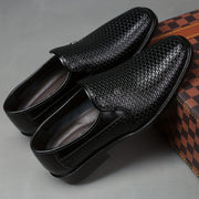 Men's Business Casual Loafers Slip-On Dress Shoes PU Upper Round Toe Flats All-Season