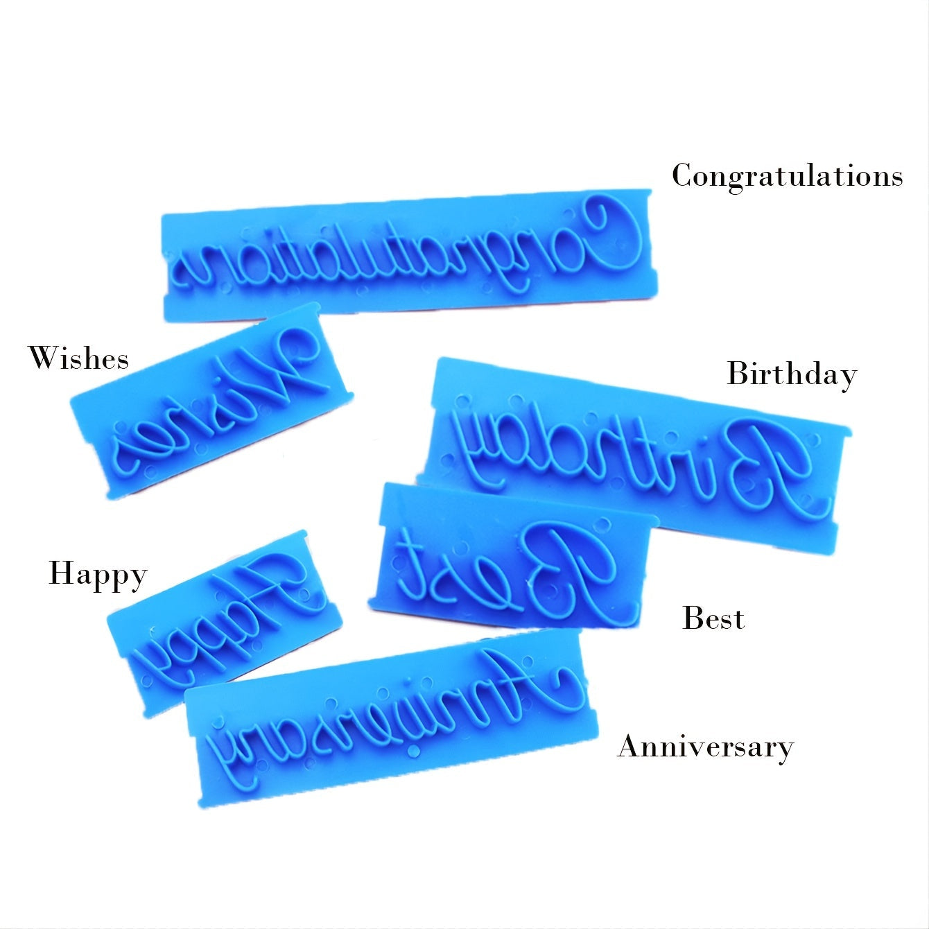 6 Sets Handmade Cake Printing Baking Molds for English Cake Decoration