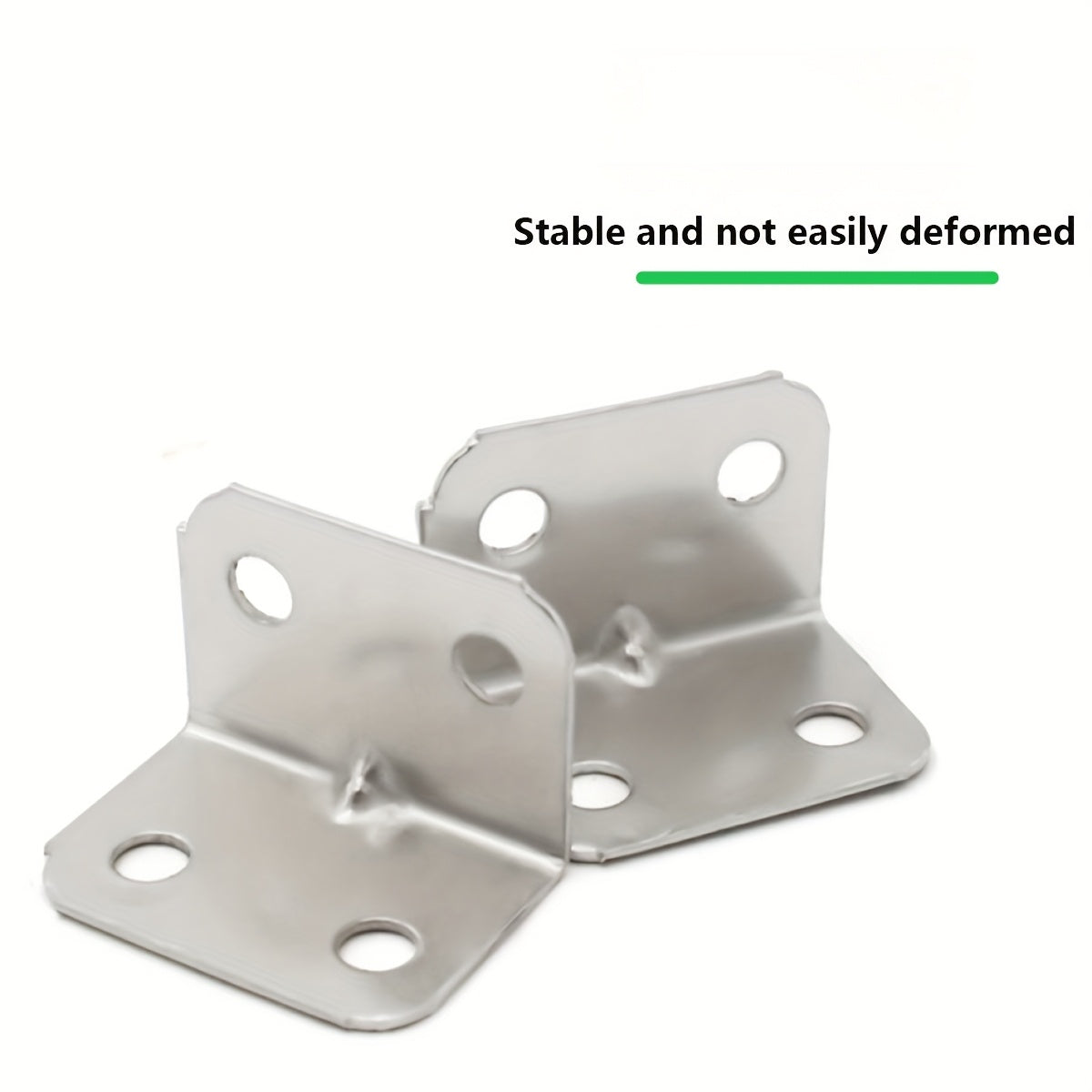 80-Pack Stainless Steel L-Shaped Corner Brackets for Shelves Cabinets Hardware