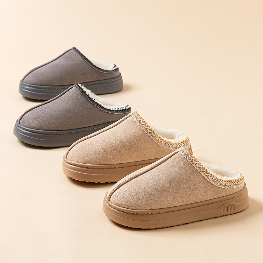 Zapatillas de invierno unisex suela antideslizante de pana transpirable para interior y exterior cómodas