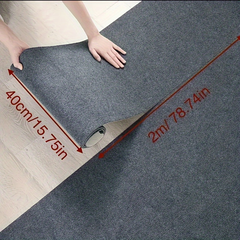 Mushuk daraxtlari va mebellari uchun mustahkam polyester o'rnini bosuvchi mato, qirqishga va qo'llashga oson, 199.9 sm x 40.13 sm, kulrang.