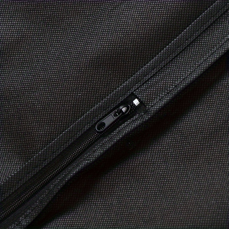 Zipperli mato sumkasi bilan qora osilgan kiyim sumkasi, kiyimlar uchun garderob tashkilotchisi