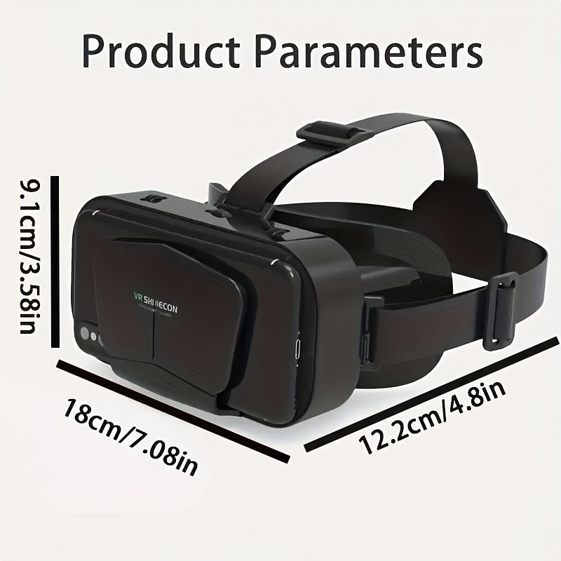 Adjustable 3D VR Headset for Smartphones HD Blu-Ray Lenses Lightweight Comfortable for Movies and TV