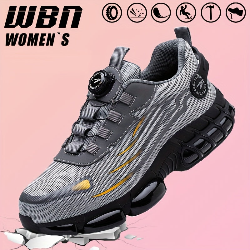 Women’s Steel Toe Work Shoes Breathable Mesh Shock Absorbing Sole