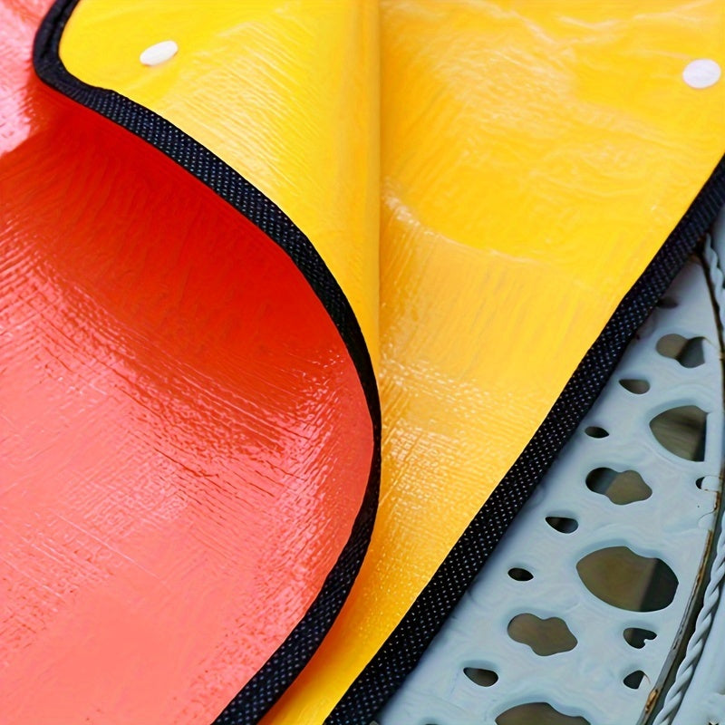 Waterproof Gardening Soil Changing Mat Red Yellow Plastic Easy to Clean for Indoor Outdoor Plant Digging Repotting