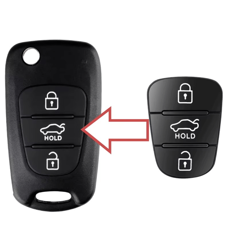 Universal Rubber Key Shell Cover for Car Keys Silicone Flip Key Pad