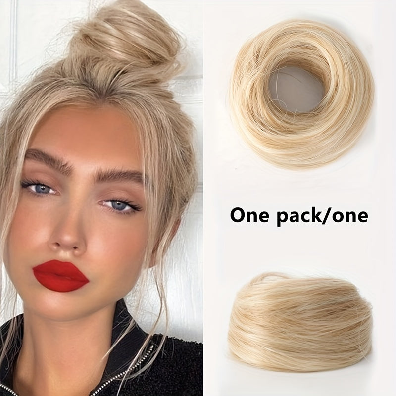Women's Synthetic Straight Hair Bun Hairpiece Natural Look All Ages