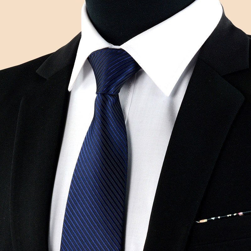 Erkaklar uchun toʻliq rangli chiziqli galstuk, toʻy, ishbilarmonlik, kundalik sovgʻa