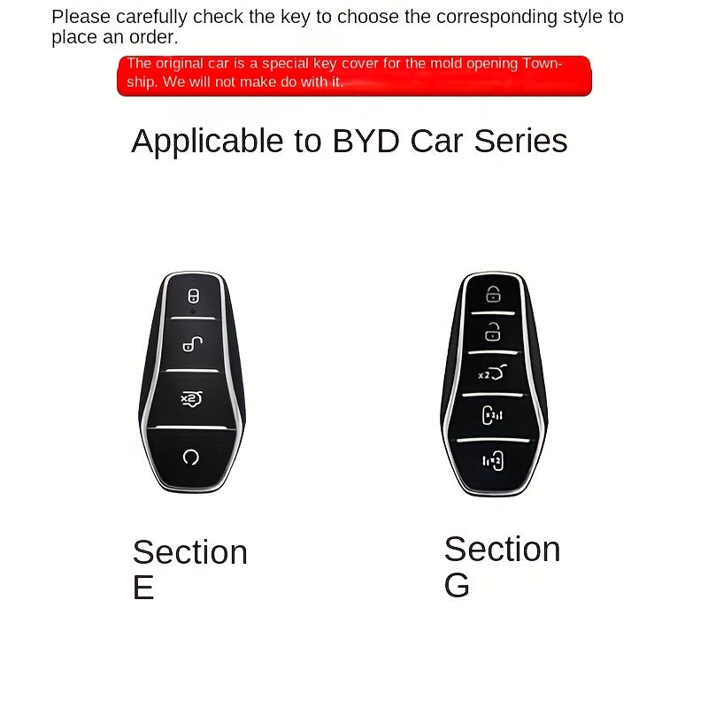 High-End Zinc Alloy Car Key Cover for EV Models Durable Remote Shell