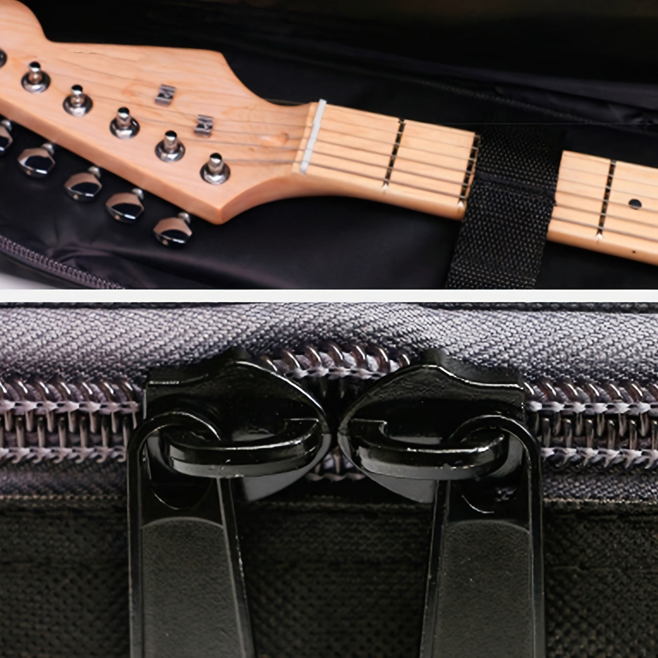 Funda duradera para guitarra eléctrica y bajo en poliéster con correa ajustable y acolchado