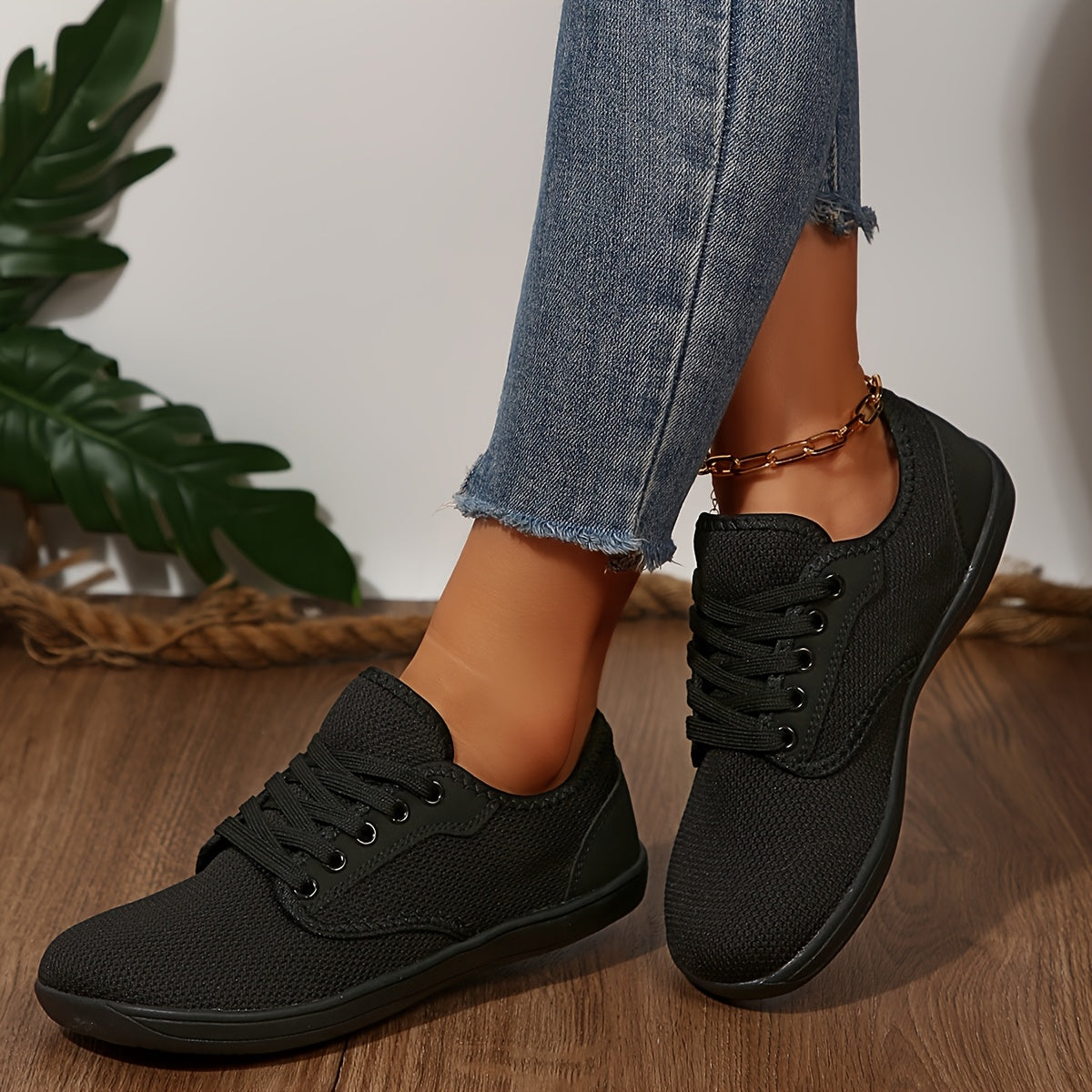 Ladies Wide-Head Casual Mesh Walking Shoes Non-Slip Rubber Sole