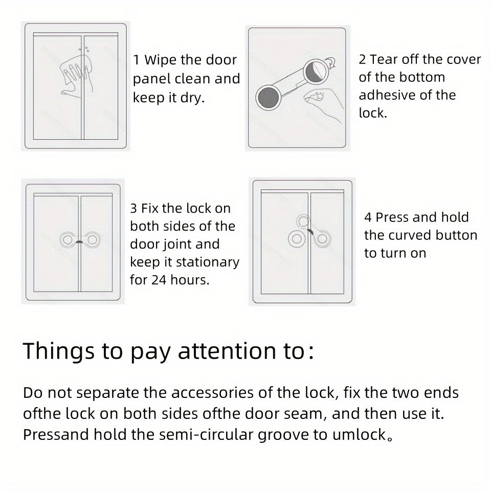 Set of 6 Child Safety Drawer Locks Adjustable Baby Proofing Home Security