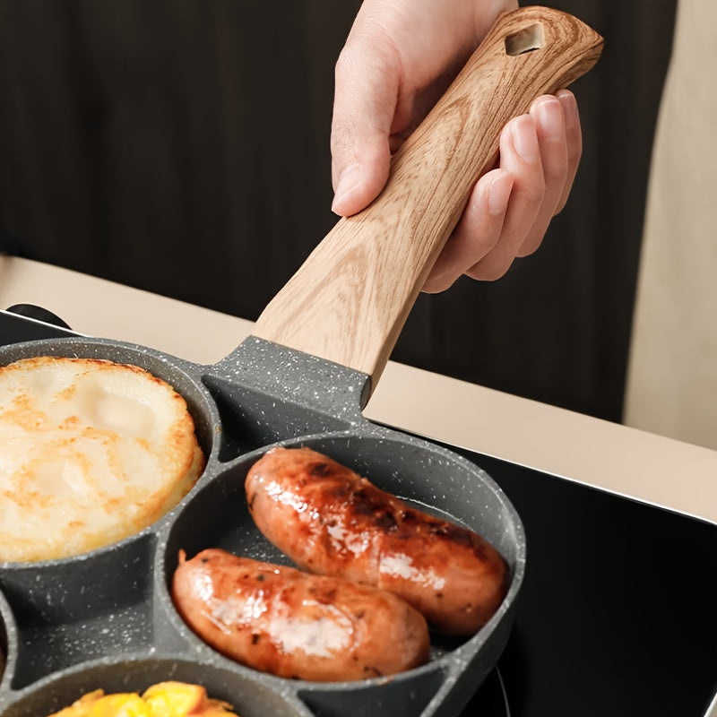 Yog'ochsiz tuxum qovurish panasi 4 stakan, gaz va induksiya pechlari uchun, omletlar, burgerlar, sayohat uchun